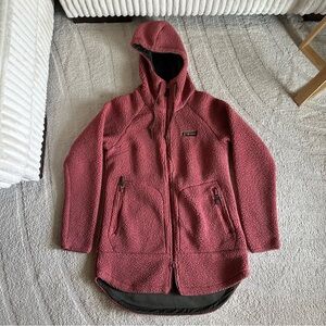 Columbia Women’s Full Zip Sherpa Fleece Hooded Jacket Dusty Rose